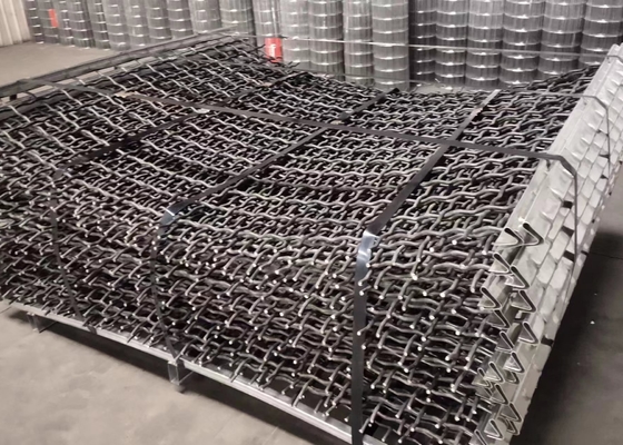 Maille en acier à haut carbone 1.5X2m d'écran de vibration de perforation rectangulaire