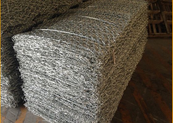 Couverture concrète paniers de Gabion de fil soudés par 6 x 2 x 1 M hexagonaux pour la construction de mur