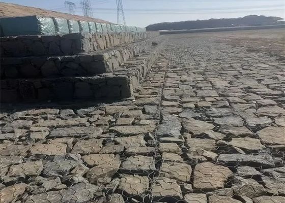 2 x 1 x 1 mètres ont soudé des paniers de Gabion ont galvanisé hexagonal