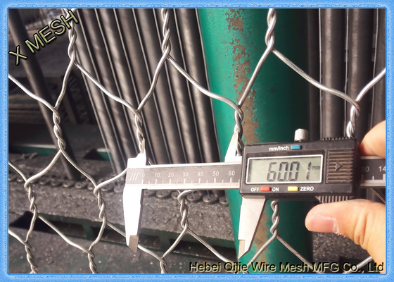 Le grillage tordu par double de Gabion lamelle le contrôle lourd d'érosion de revêtement de zinc