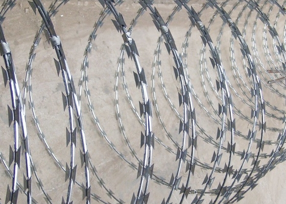 Fil barbelé galvanisé Garde de sécurité Fil d'acier inoxydable Fil de rasoir