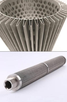 Pleated Polymer Candle Filter Wire Mesh For Filtration