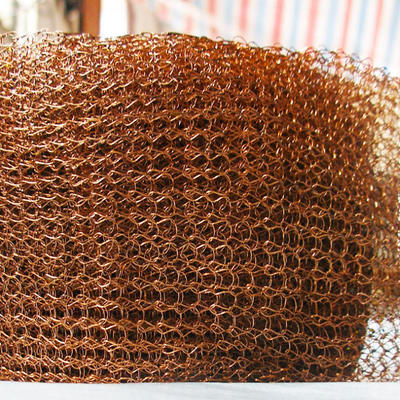 Distillation Column Copper Knitted Wire Mesh Packing 99.9% Copper Mesh