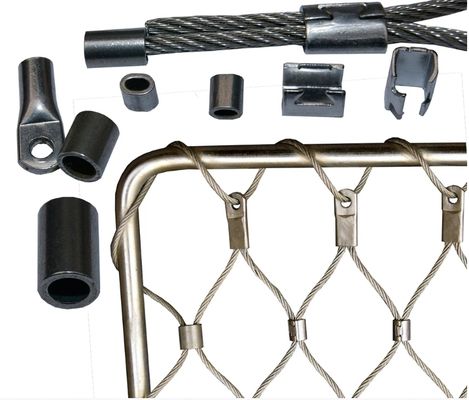 SS 304 316 Réseau zoologique flexible Cage de singe filet de câbles en acier inoxydable pour jardin zoologique