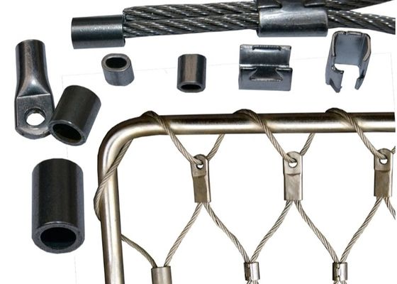 SS 304 316 Réseau zoologique flexible Cage de singe filet de câbles en acier inoxydable pour jardin zoologique