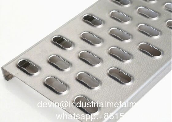 Plaque galvanisée à poignée ovale support de travail plate-forme de marche sécurité grille