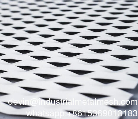 Tôle métallique en treillis métallique losangée expansée en aluminium PVDF