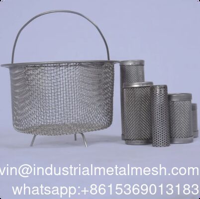 Panier filtre en acier inoxydable 304 316 316L personnalisé, insert de réservoir amovible pour filtration de liquide