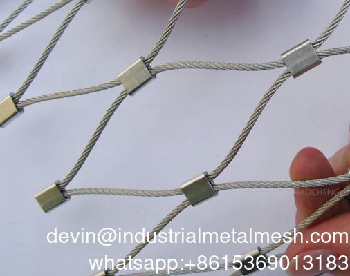 Maillage de câbles en acier inoxydable flexible 316 grade filet de câbles en fil tissé pour la sécurité sur le toit Systèmes d'arrêt de chute