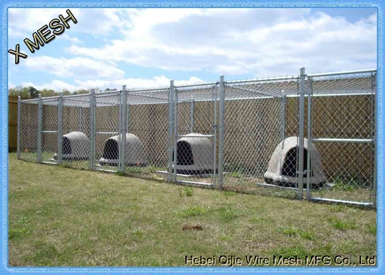 Maillon de chaîne enduit de PVC de trou de 50 x 50 millimètres clôturant le grillage de diamant pour des cages de MMA/maille de zoo/terrains de baseball