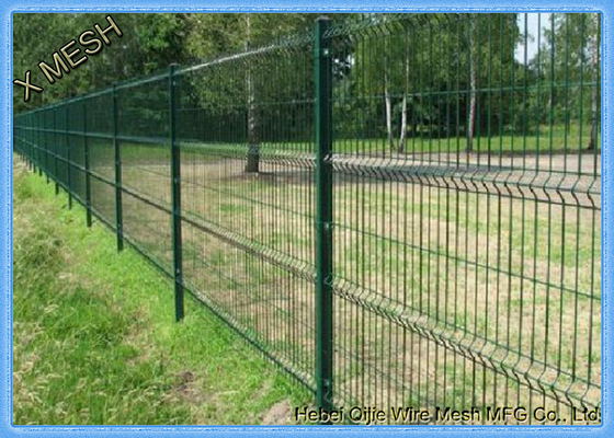 Triangle pliant la barrière incurvée par acier enduite par PVC en métal pour la protection de secteur