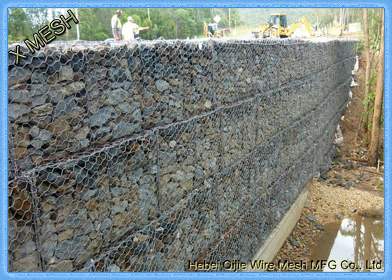 60X80mm, 3mx1mx1m ont galvanisé la boîte de Gabion de fil/panier Gabion de pierre