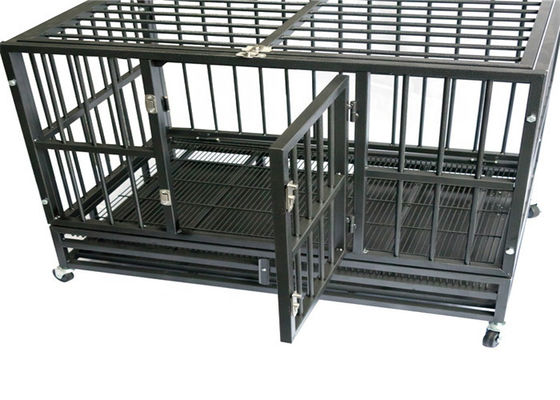 Grande caisse se pliante résistante luxueuse de chien, chenil pliant de chien avec la roue