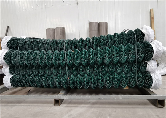 La poudre de PVC a enduit la barrière galvanisée par 50x50mm de maillon de chaîne de 5mm