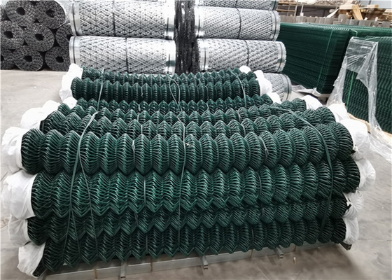 le PVC de 50x50mm a enduit le cyclone Mesh Fence de maillon de chaîne