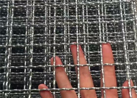 Grillage tissé serti par replis d'acier inoxydable d'armure toile de trou résistant à l'usure de 10mm