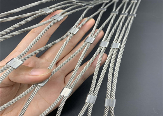 Maille nouée de corde d'acier inoxydable de Ss316l 1-6mm 20x20mm