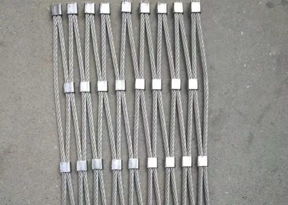 La maille 20x20mm de câble métallique d'acier inoxydable de solides solubles 304 protègent Windows/câble animal de zoo