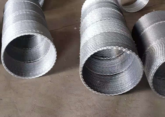 Bobine en accordéon galvanisée plongée chaude du barbelé Bto-22 en acier