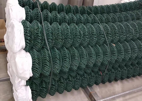 Grillage à chaînes enduit galvanisé écologique de PVC pour le champ d'agriculture
