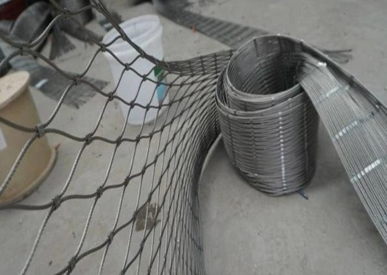 escalier de Mesh Net With Ferrules For de câble métallique de l'acier inoxydable 7x19